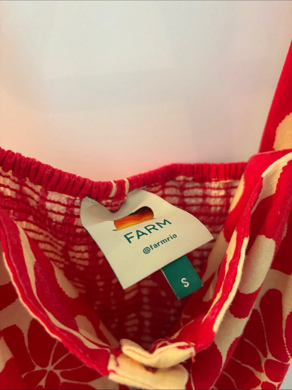 FARM Rio Red and Cream Floral & Dot Print Belted Romper - Picture 4 of 8